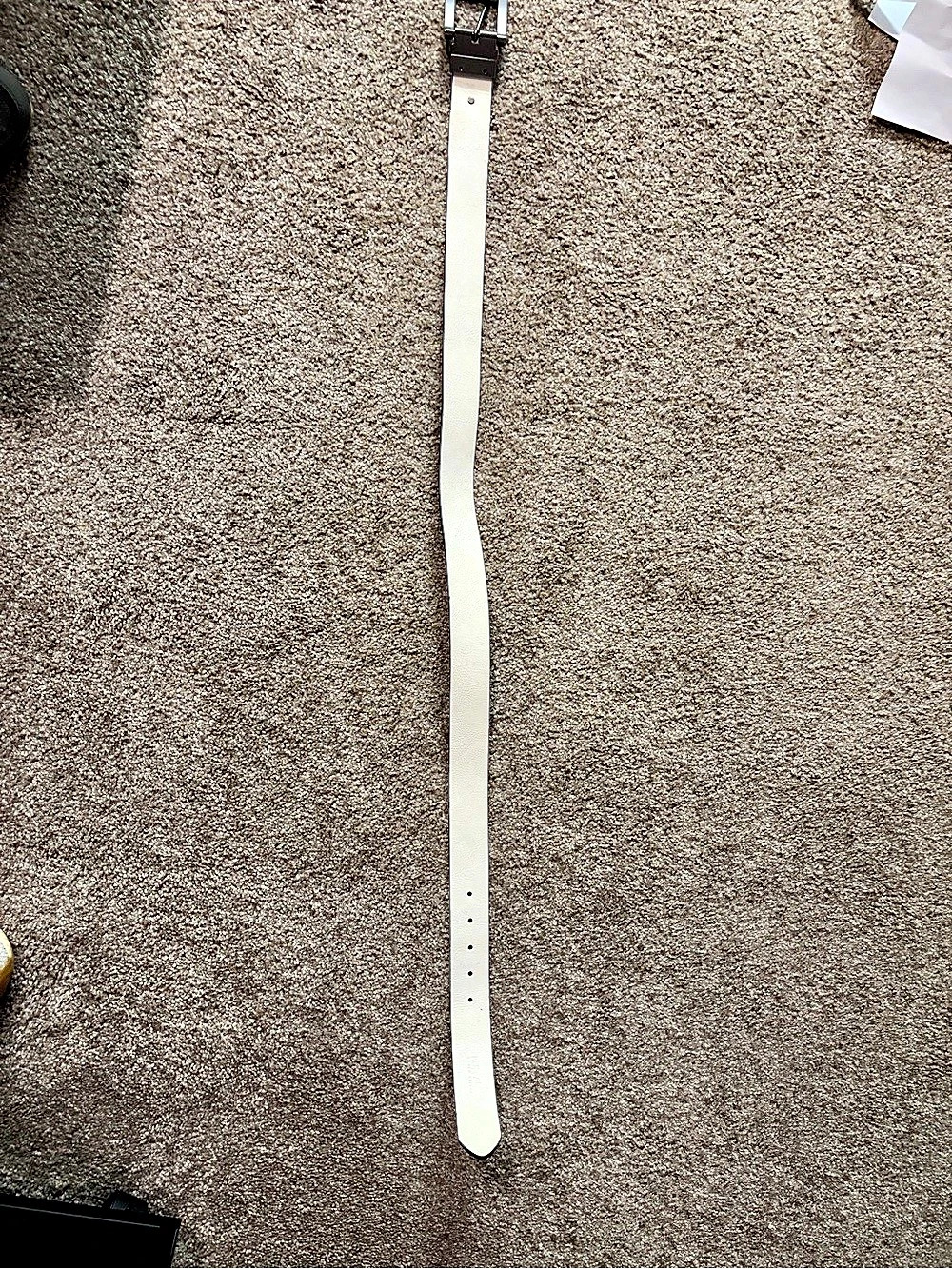 Buffalo David button Belt in Black & White